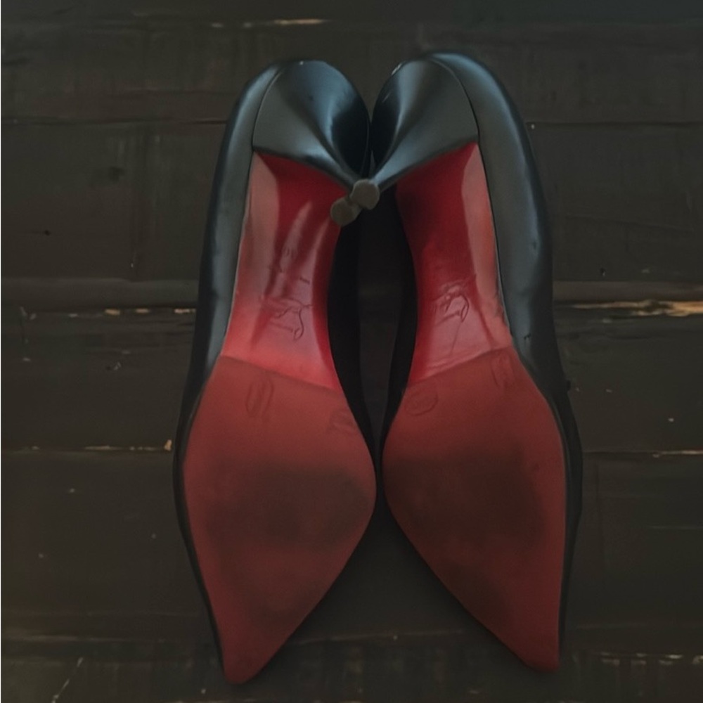Christian Louboutin Black and Red Heels - Picture 2 of 5